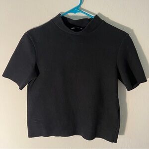 Zara ribbed mock neck shirt size Small ⭐️
